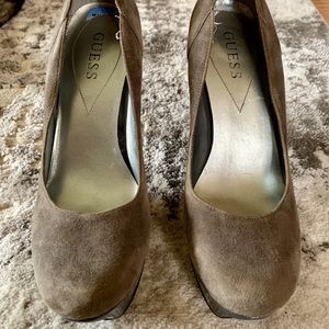 Guess Gray Suede Stilettos